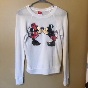 Mickey/Minnie crewneck sequin sweater